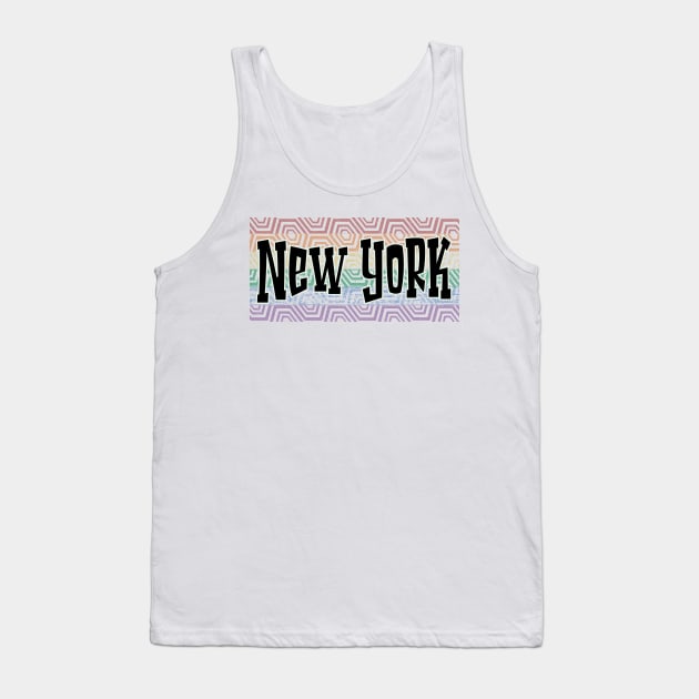 LGBTQ PATTERN AMERICA NEW YORK Tank Top by Zodiac BeMac